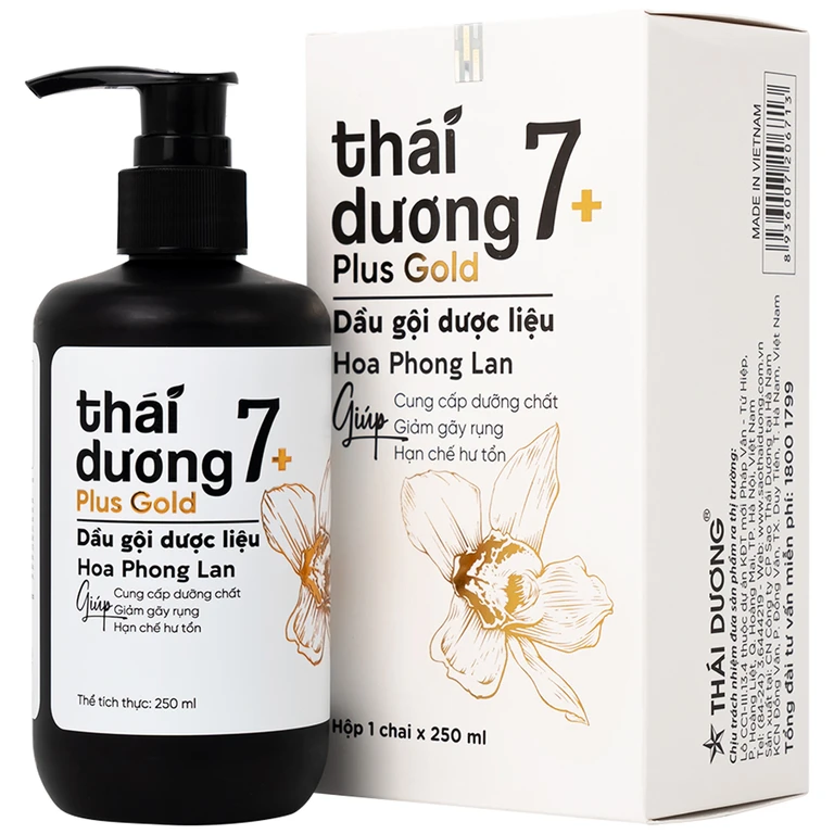 Dầu gội dược liệu Thái Dương 7 Plus Gold ngừa rụng tóc, giảm ngứa 250ml 2.webp