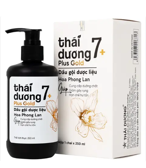 Dầu gội dược liệu Thái Dương 7 Plus Gold ngừa rụng tóc, giảm ngứa 250ml.webp