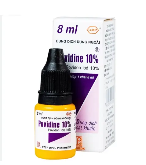 Dung dịch Povidine 10% sát khuẩn da và niêm mạc (chai 8ml).webp
