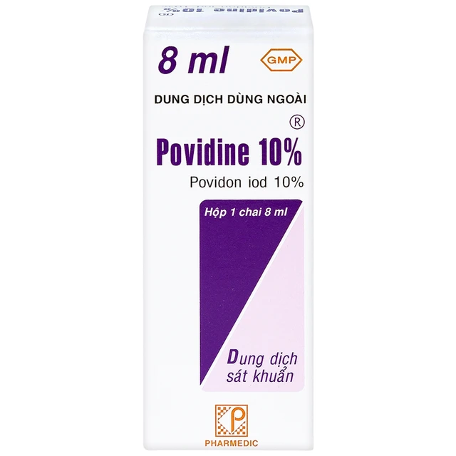 Dung dịch Povidine 10% sát khuẩn da và niêm mạc (chai 8ml).webp