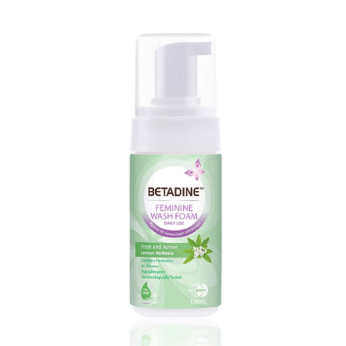 Dung dịch vệ sinh phụ nữ Betadine Feminine Wash Foam Fresh Active 100ml.jpg