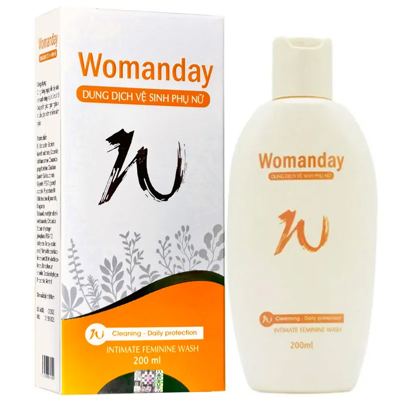 Dung dịch vệ sinh phụ nữ WomanDay, khử mùi hôi góp phần giúp ngăn ngừa vi khuẩn (Chai 200ml).webp
