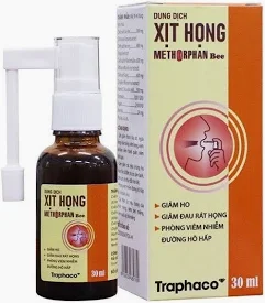 Dung dịch xịt họng Methorphan Bee hỗ trợ giảm ho, giảm đờm, viêm họng (30ml).webp