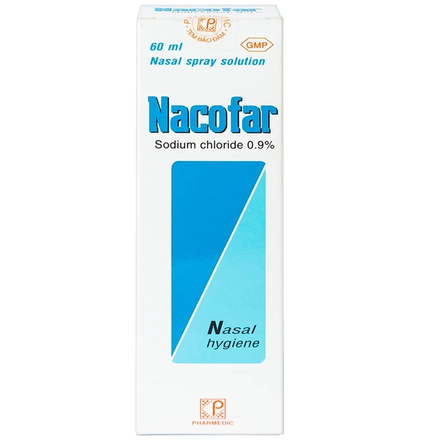 Dung dịch xịt mũi Nacofar Pharmadic vệ sinh mũi, giảm nghẹt mũi (chai 60ml).webp