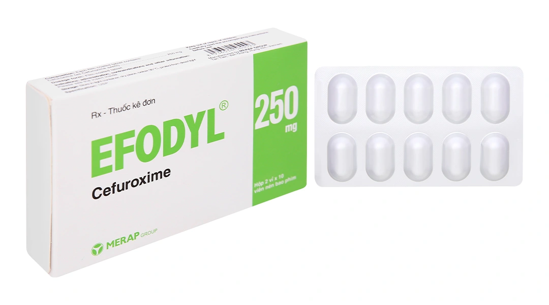 Efodyl 250mg điều trị nhiễm khuẩn (2 vỉ x 10 viên).webp