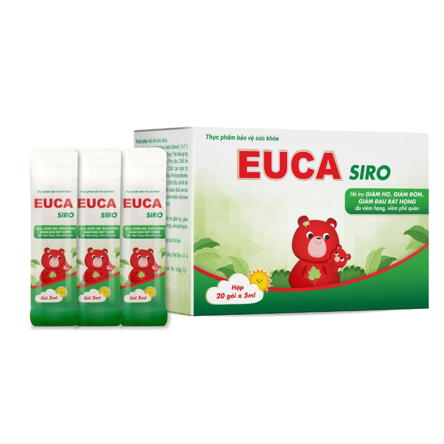Euca Siro - Hỗ Trợ Giảm Ho, Đờm và Đau Họng (Hộp 20 gói).jpg