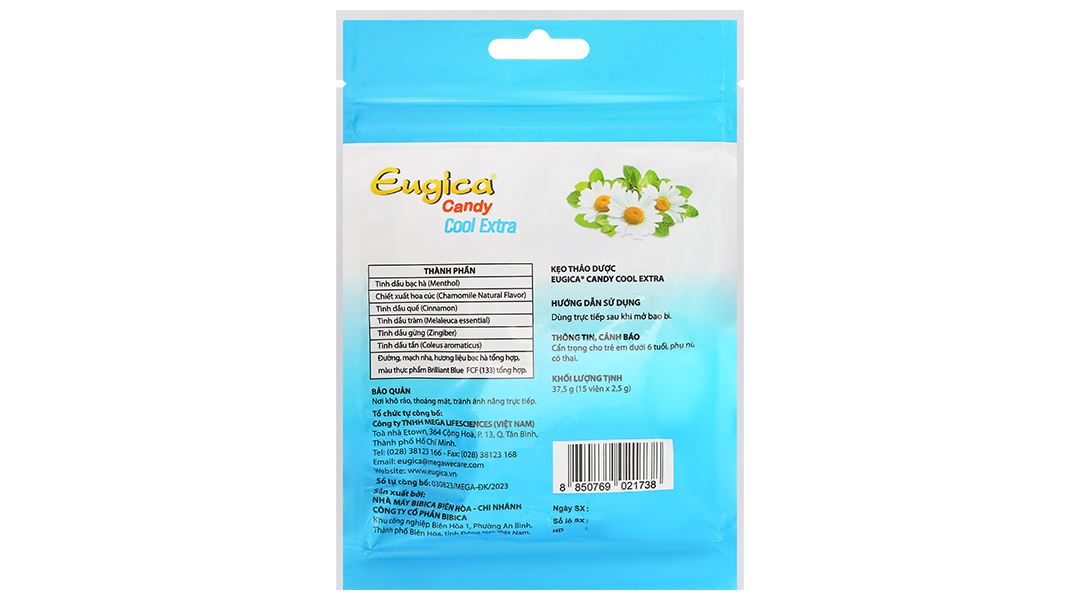 Eugica Candy Cool Extra gói 15 viên.webp