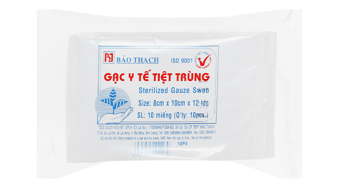 Gạc Y tế BẢO THẠCH Túi 10 miếng.jpg