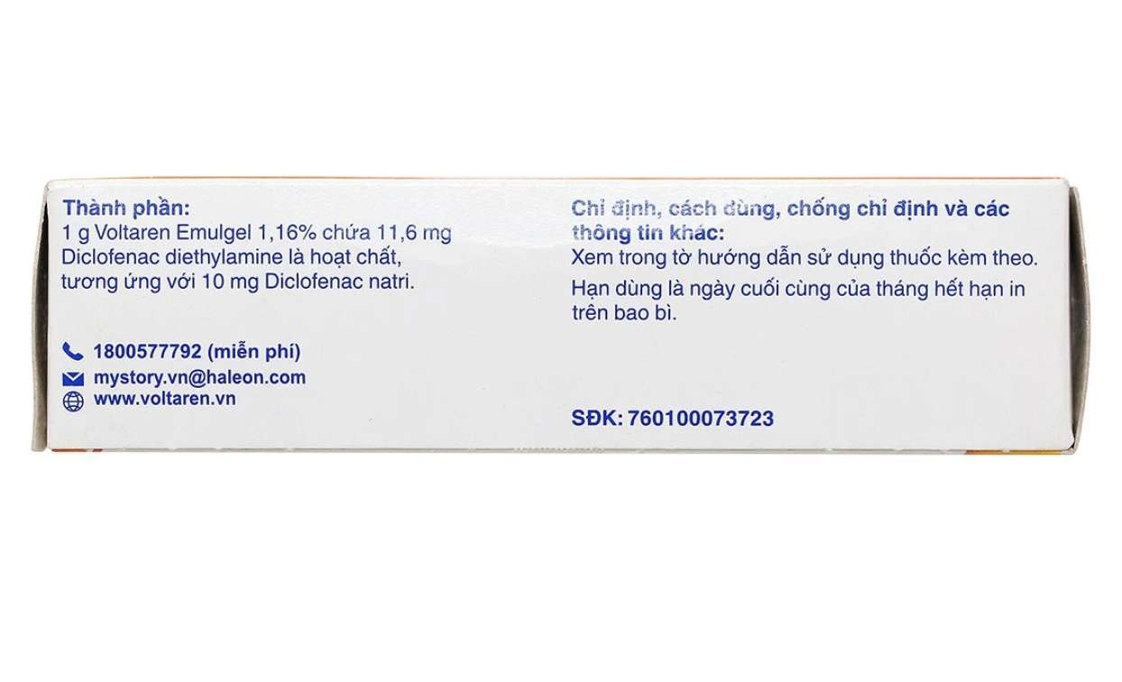Gel Voltaren Emulgel Novartis điều trị giảm đau do chấn thương hoặc thấp khớp (Tuýp 20g).webp