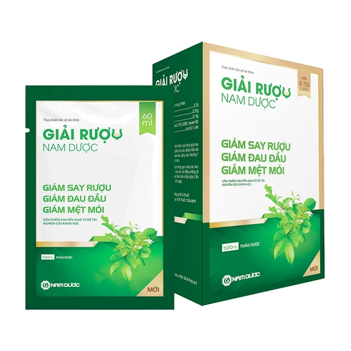 Giải rượu Nam Dược dạng gói 60ml.webp