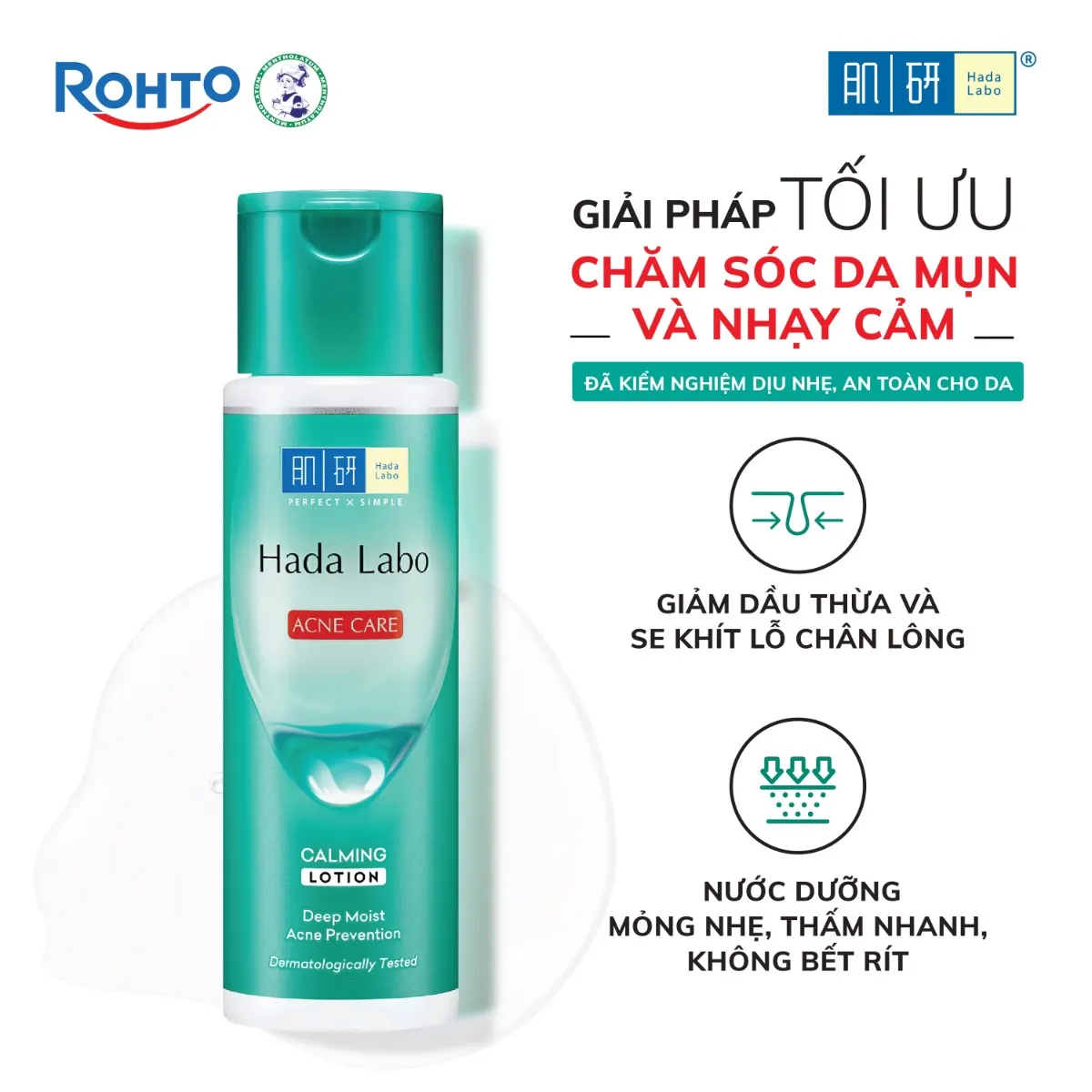 Nước dưỡng ẩm Hada Labo Acne Care Calming Lotion dành cho da dầu mụn, da nhạy cảm 170ml.webp