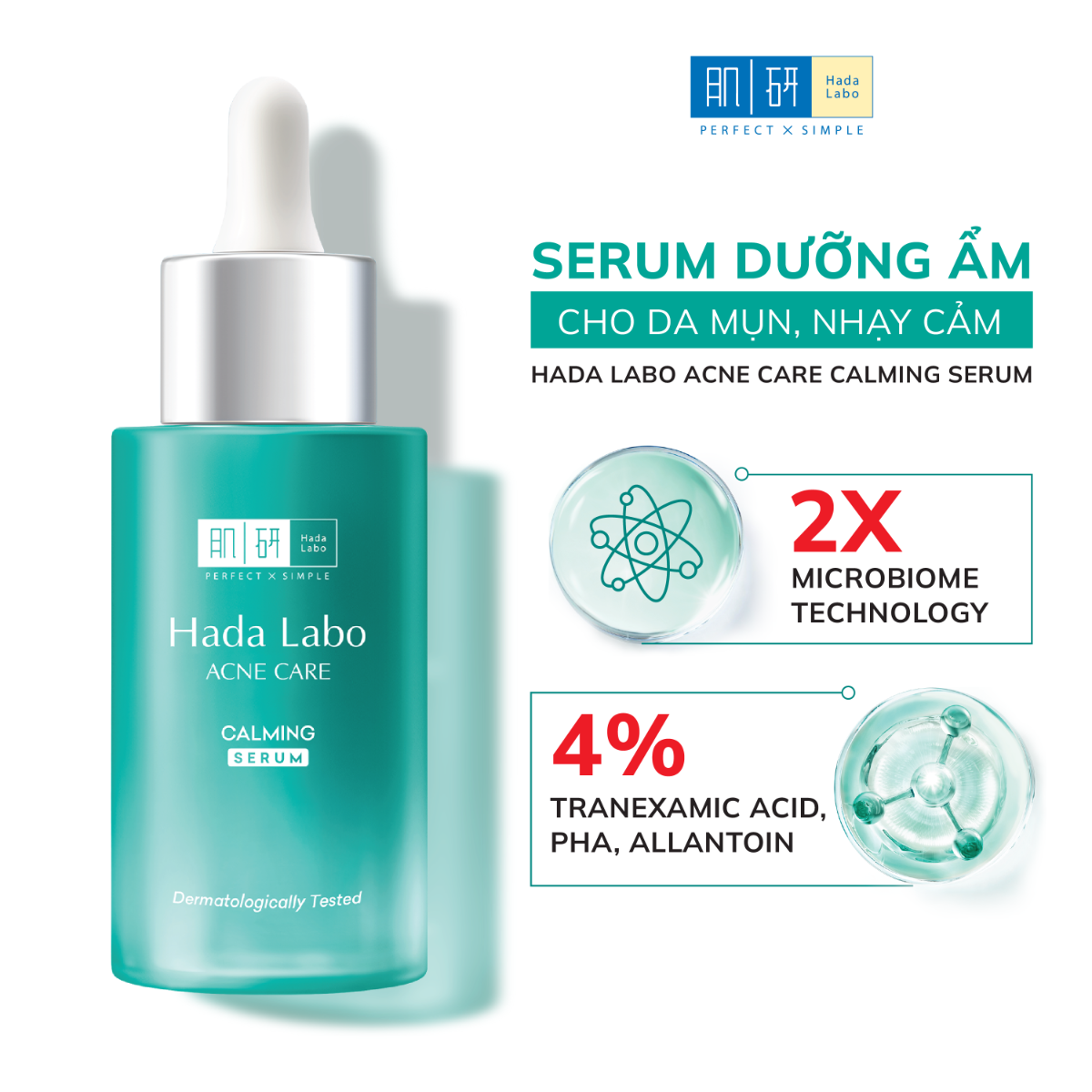 Serum dưỡng ẩm cho da mụn, nhạy cảm Hada Labo Acne Care Calming Serum 30ml.webp