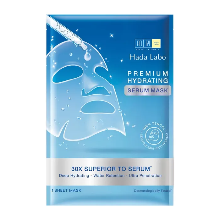 Mặt nạ dưỡng ẩm chuyên sâu Hada Labo Premium Hydrating Serum Mask 23g miếng.webp