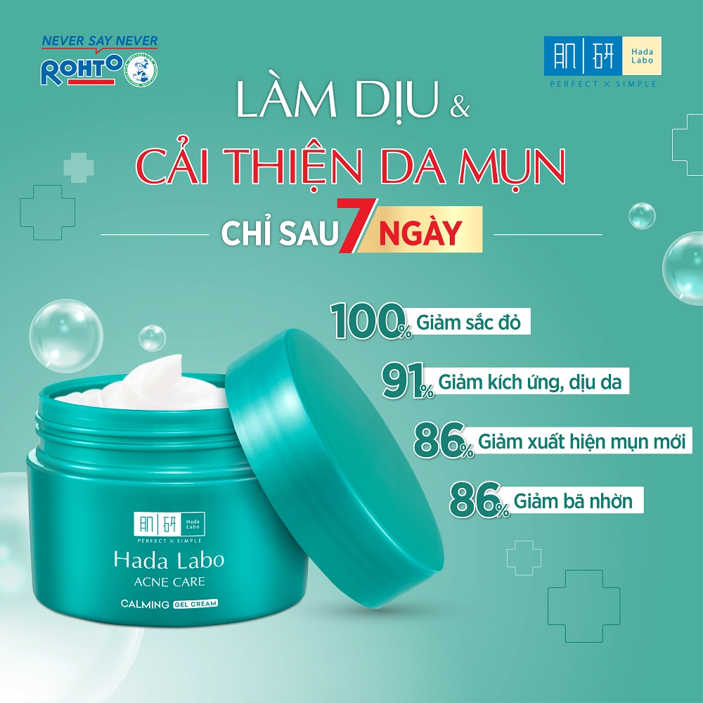 Kem dưỡng ẩm cho da mụn, nhạy cảm Hada Labo dạng gel Acne Care Calming Gel Cream 50g.webp