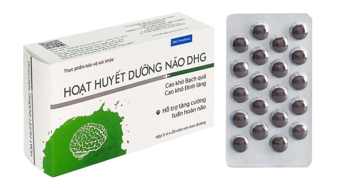 Hoạt huyết dưỡng não DHG hỗ trợ tăng cường tuần hoàn não hộp 100 viên.webp