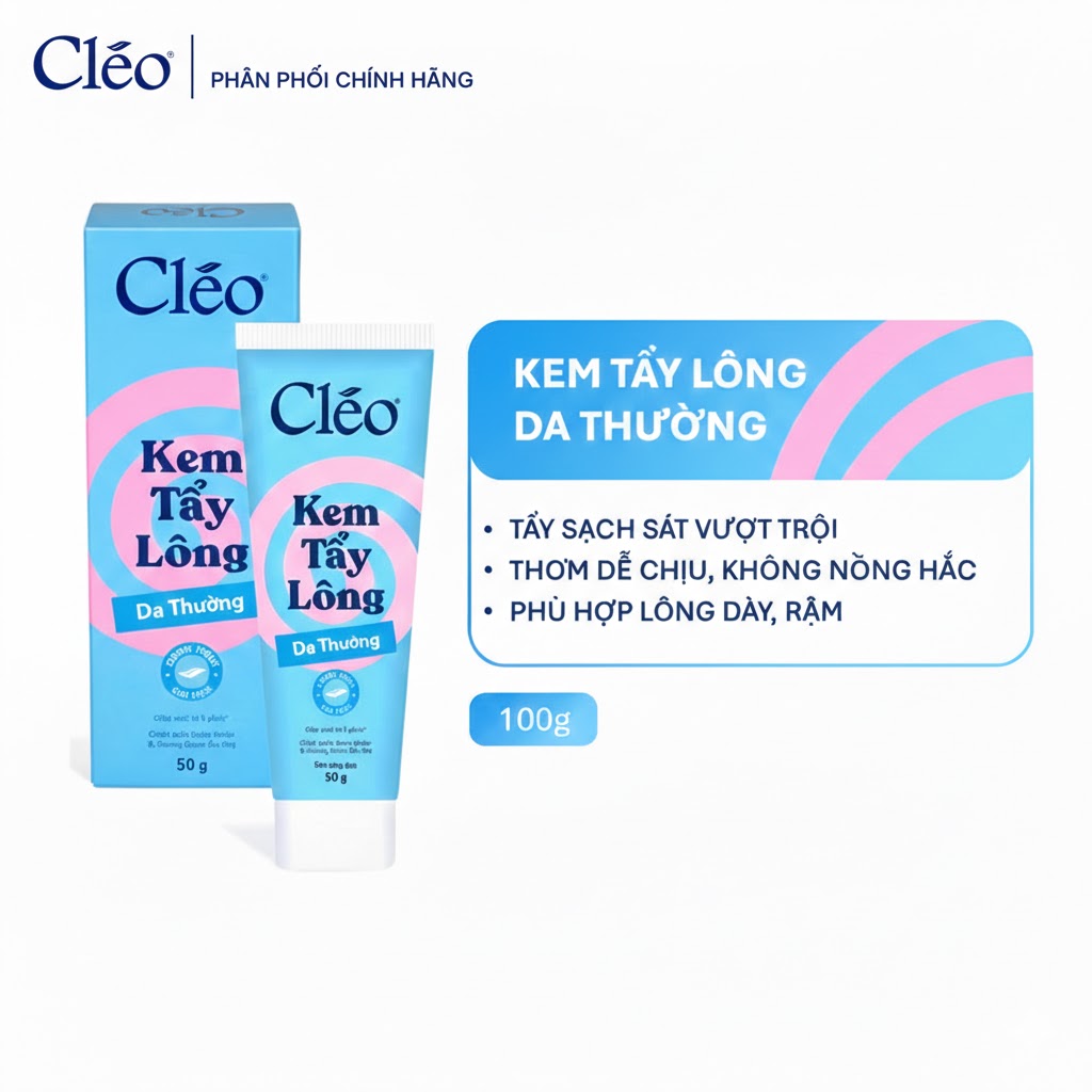 Kem Bơ Tẩy Lông CLEO - Xanh 100g.jpg