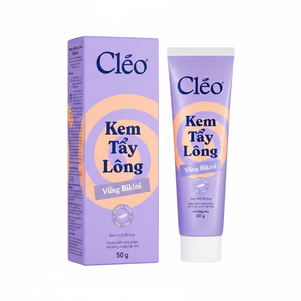 Kem Bơ Tẩy Lông CLEO tím - Tuýp 50g.jpg