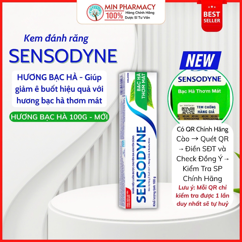 Kem Đánh Răng SENSODYNE - Fresh Mint 100G (Bạc Hà).webp