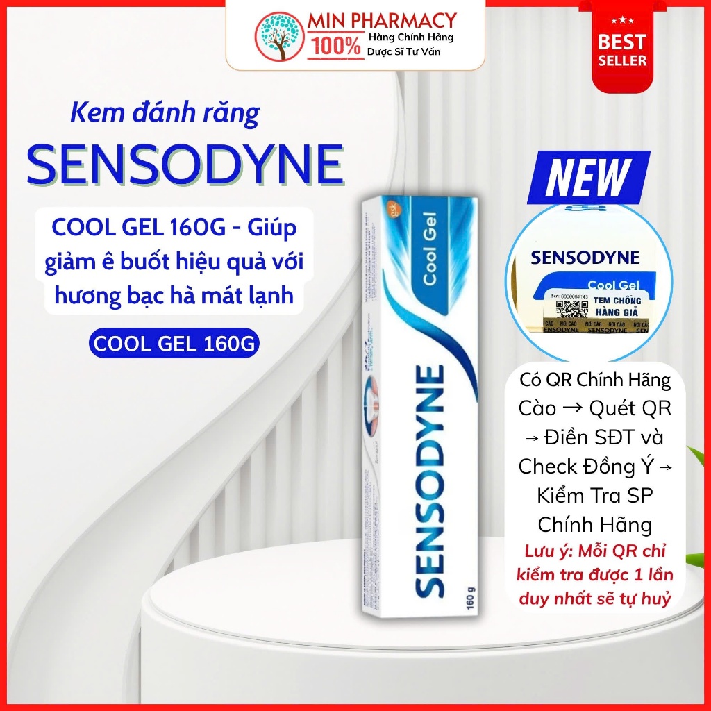 Kem đánh răng Sensodyne cool gel mát lạnh, bảo vệ răng ê buốt (160g).webp