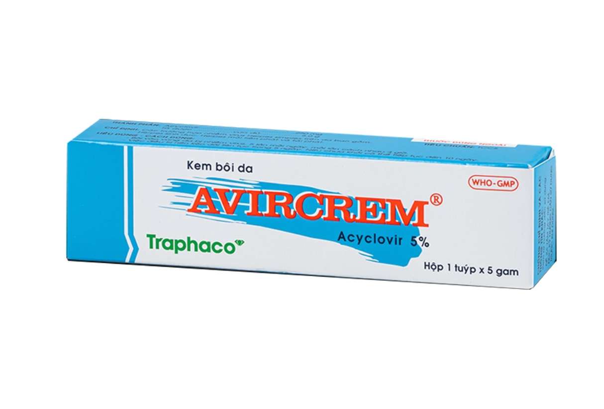 Kem bôi da Avircrem Cream 5% hỗ trợ điều trị nhiễm virus Herpes simplex ( tuýp 5g).webp
