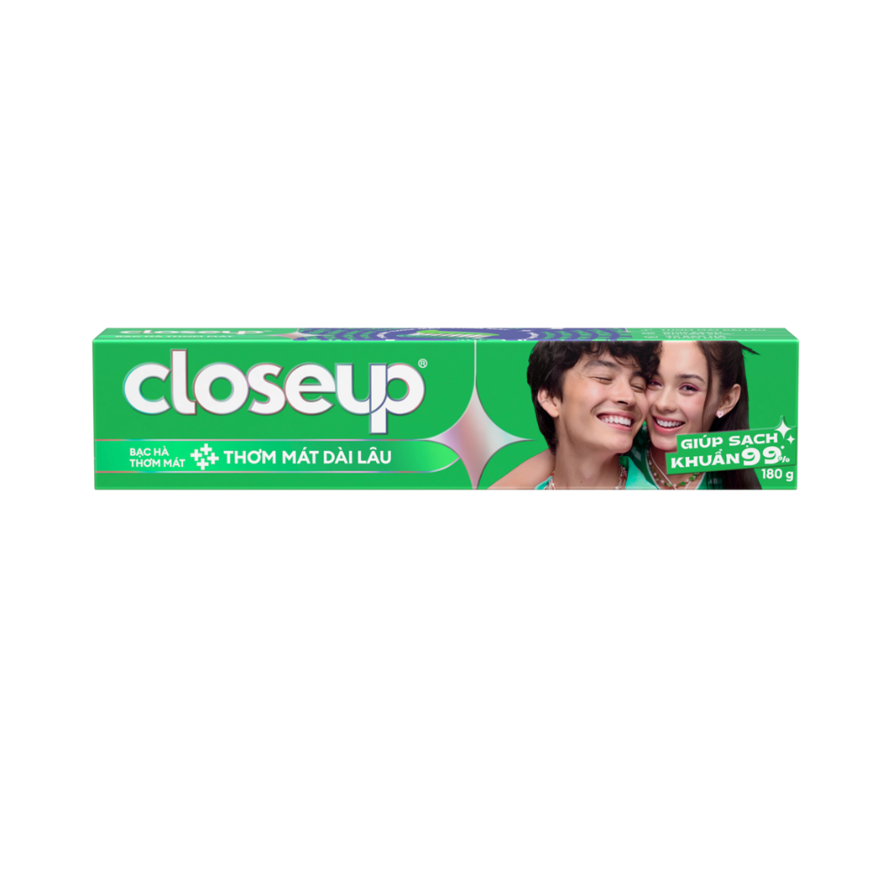 Kem đánh răng Closeup Bạc hà thơm mát 180g.png