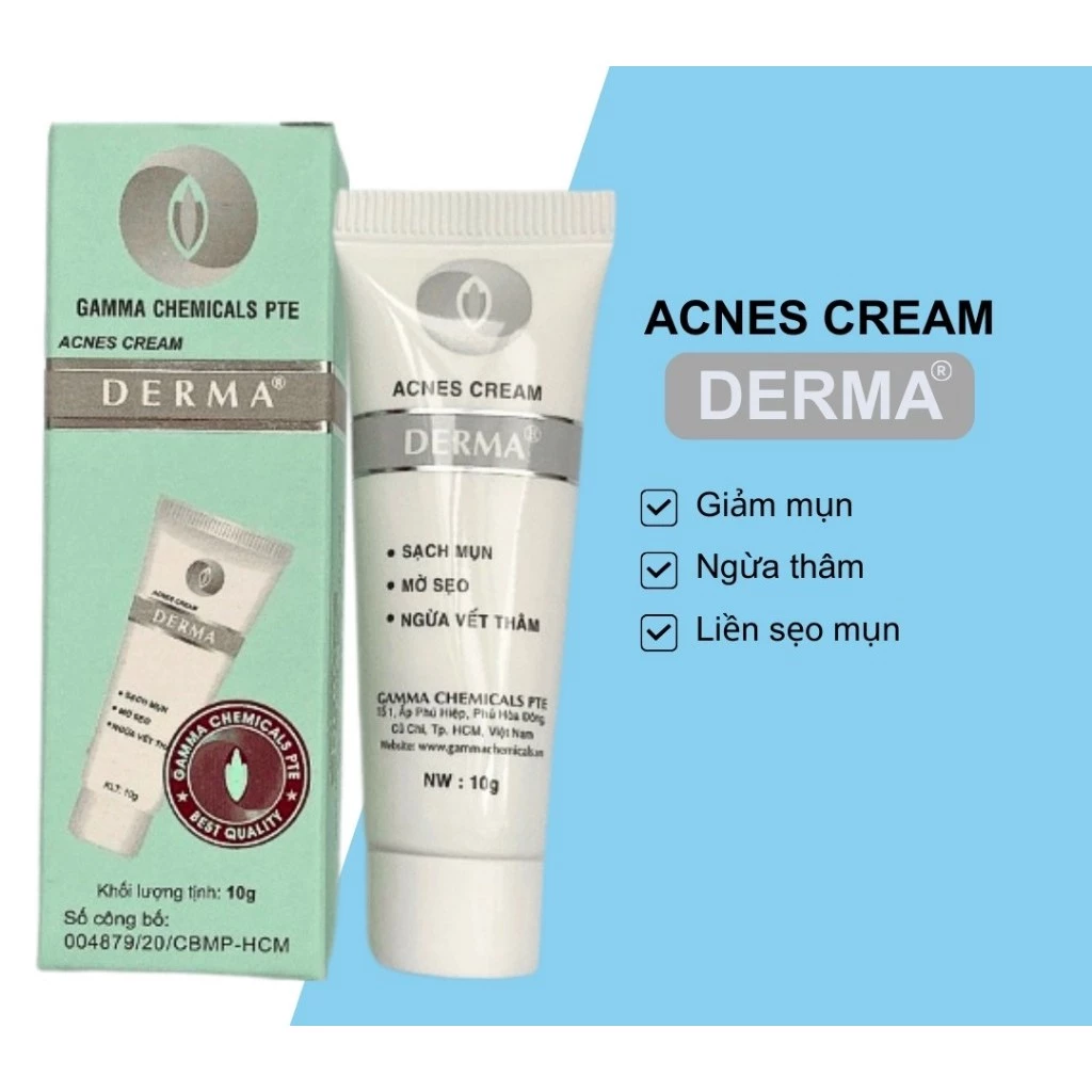 Kem mụn DERMA Gamma Chemicals Pte 10g.png