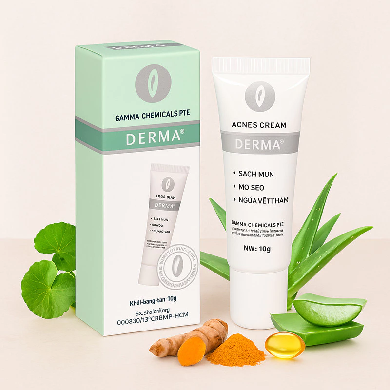 Kem mụn DERMA Gamma Chemicals Pte 10g.png