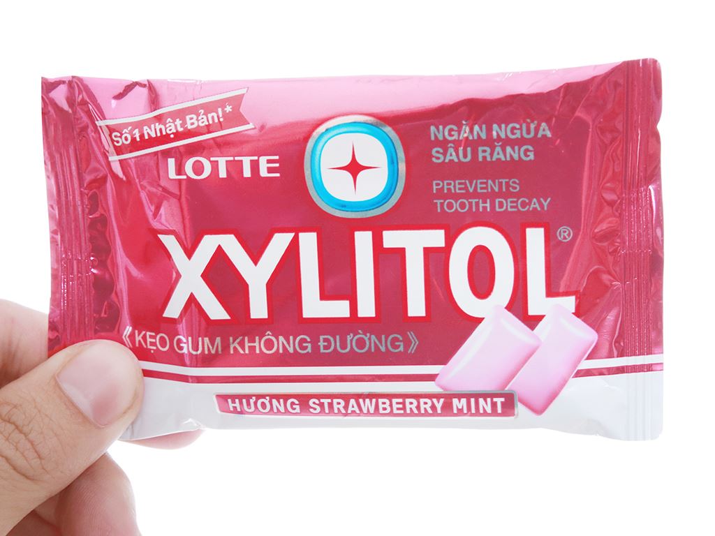 Keo-Gum-XYLITOL-Goi-11-6g-huong-StrawBerry-Mint-1-goi-Hong.webp