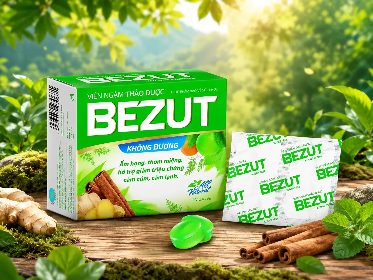 Keo-Ngam-Ho-BEZUT-Hop-20-vien-Bezut-xanh-la.webp