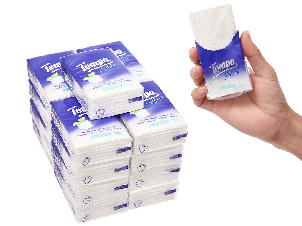 Khăn giấy bỏ túi Tempo hương bạc hà 4 lớp (gói 10 tờ) - Minpharmacy 1 gói.jpg