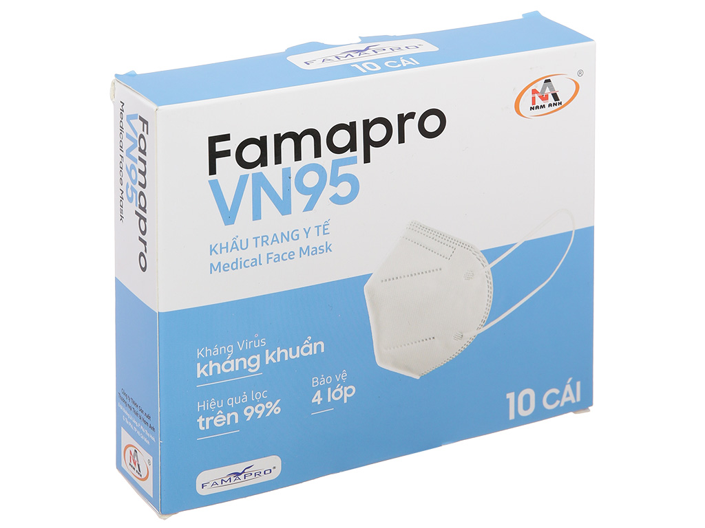 Khẩu trang Famapro VN95 Hiệu quả lọc trên 95% vi khuẩn và bui (hộp 10 cái) - Minpharmacy Hộp 10 cái.jpg