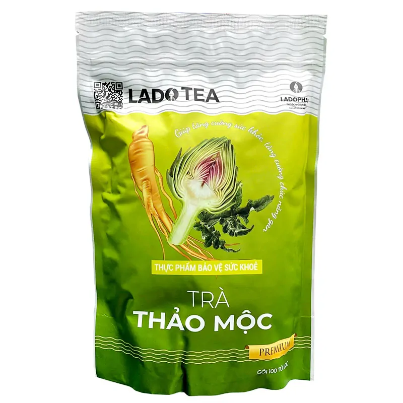 LadoTea Trà Thảo Mộc Premium 100 túi lọc, hỗ trợ tăng cường chức năng gan.webp