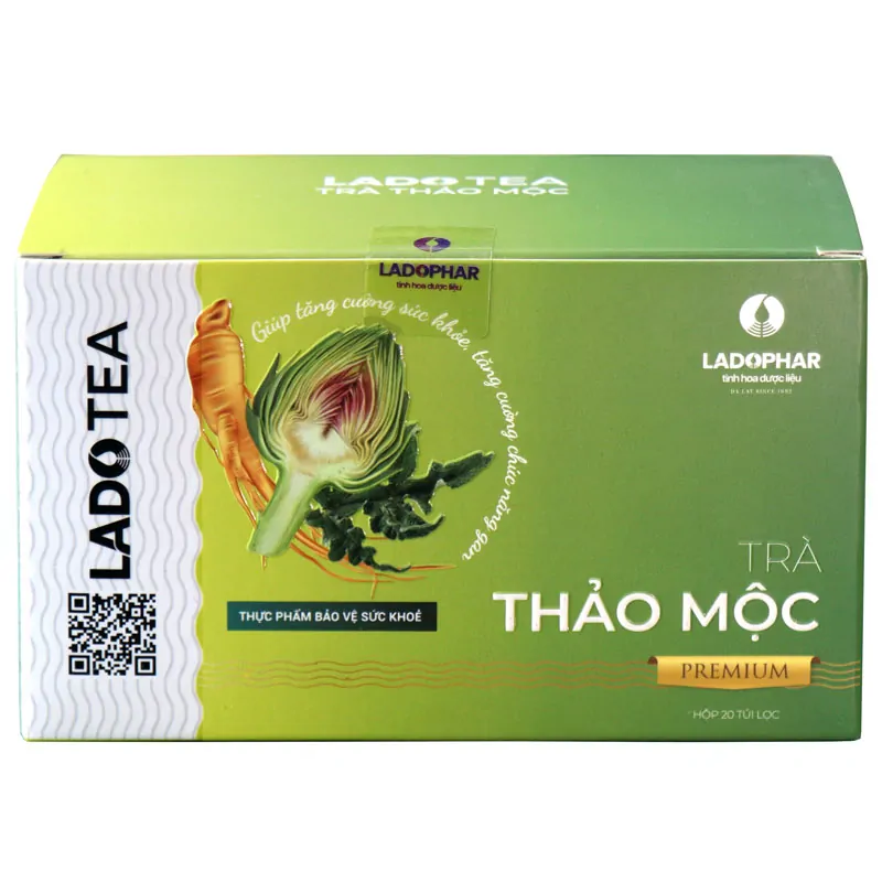 LadoTea Trà Thảo Mộc 20 túi lọc, hỗ trợ tăng cường sức khoẻ, hỗ trợ tăng cường chức năng gan.webp