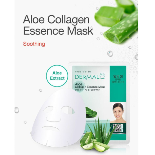 Mặt Nạ DERMAL 23g Collagen Essence Mask - Lô hội (2).png