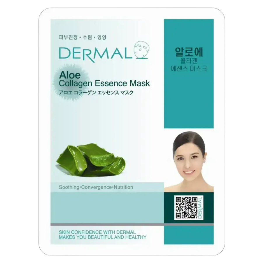 Mặt Nạ DERMAL 23g Collagen Essence Mask - Lô hội (2).png