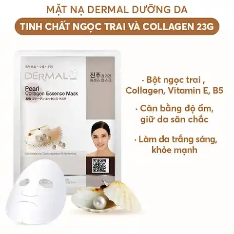 Mặt Nạ DERMAL 23g Collagen Essence Mask - Ngọc trai (1).png