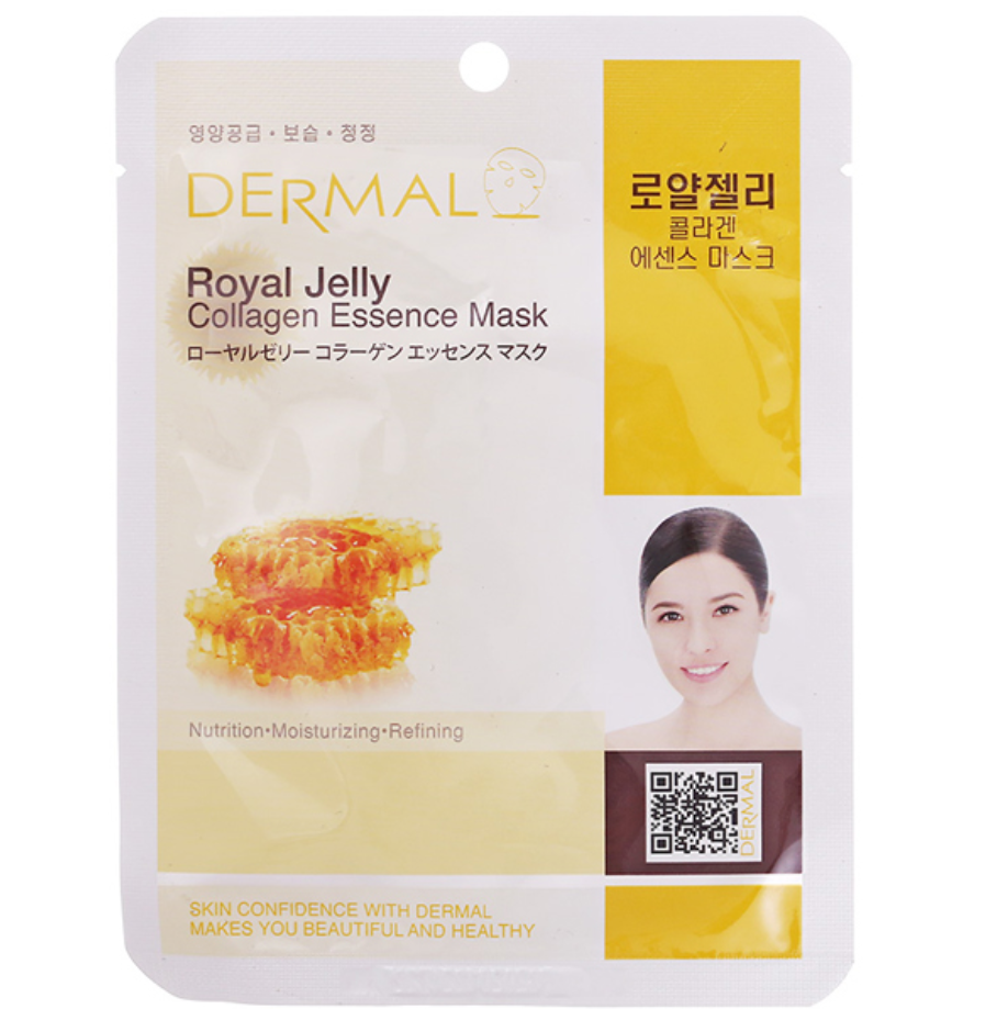 Mặt Nạ DERMAL 23g Collagen Essence Mask - Sữa ong chúa.png