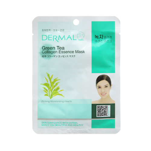 Mặt Nạ DERMAL 23g Collagen Essence Mask - Trà xanh.png