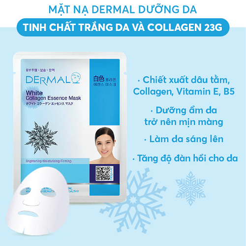 Mặt Nạ DERMAL 23g Collagen Essence Mask - Trắng da.png