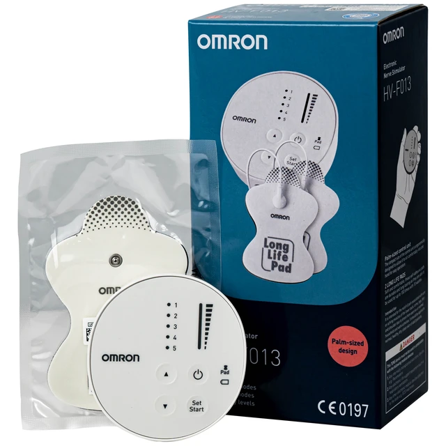 Máy massage xung điện trị liệu Omron HV-F013 giúp giảm đau cơ và khớp.webp