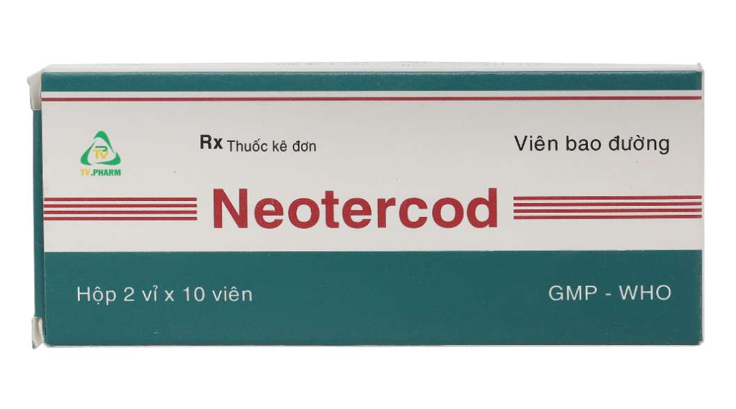 Neotercod trị triệu chứng ho khan, ho do kích ứng (2 vỉ x 10 viên).webp