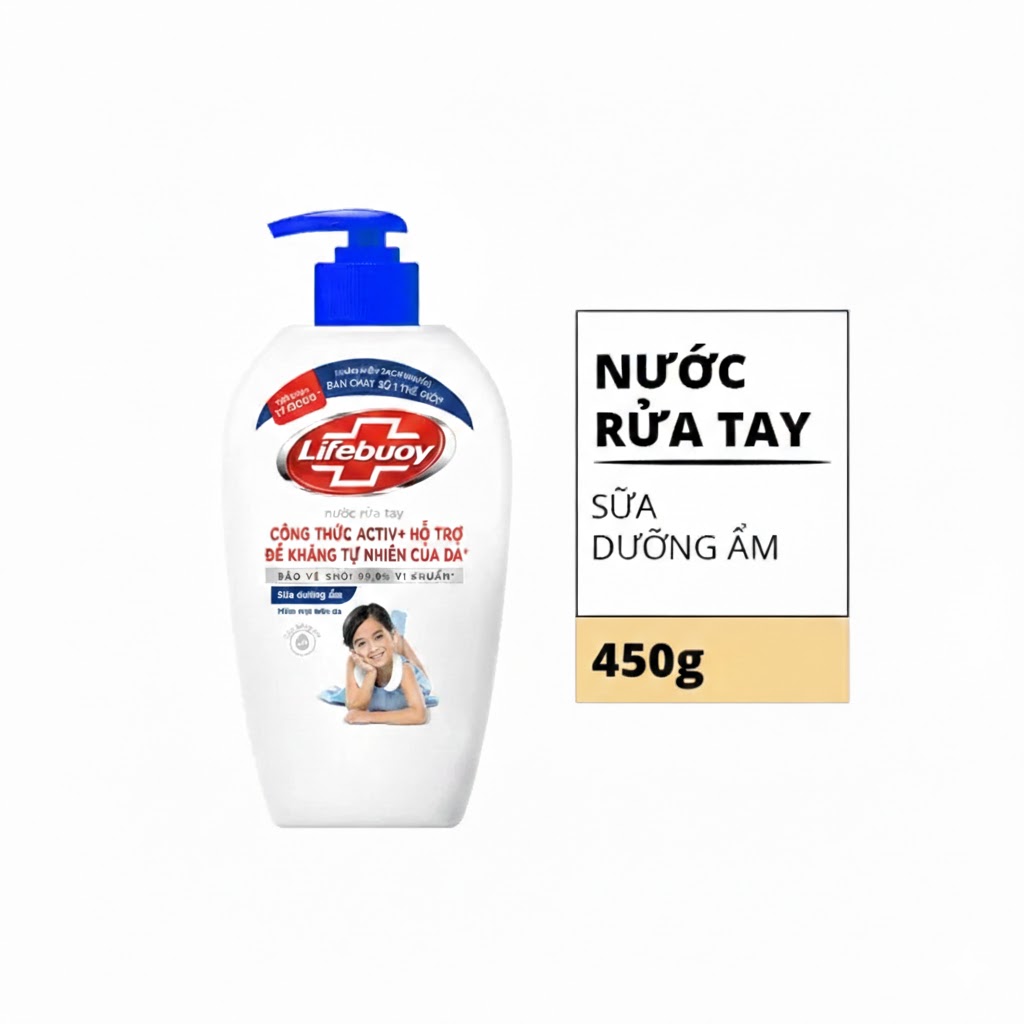 Nước Rửa Tay Lifebuoy Diệt Khuẩn, Bảo Vệ Da Tay - Sữa dưỡng ẩm 450gNước Rửa Tay Lifebuoy Diệt Khuẩn, Bảo Vệ Da Tay - Sữa dưỡng ẩm 450g.jpg