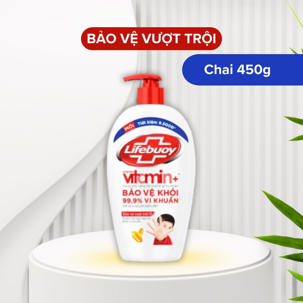 Nước Rửa Tay Lifebuoy Diệt Khuẩn, Bảo Vệ Da Tay - Vượt trội 10 450gNước Rửa Tay Lifebuoy Diệt Khuẩn, Bảo Vệ Da Tay - Vượt trội 10 450g.jpg