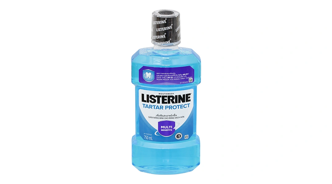 Nước súc miệng Listerine Tartar Protection ngừa mảng bám chai 750ml.webp