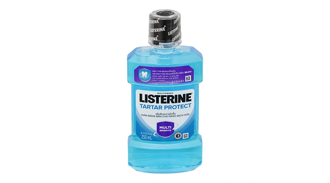 Nước súc miệng Listerine Tartar Protection ngừa mảng bám chai 250ml.webp