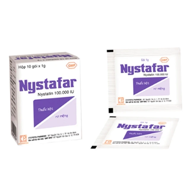 Nystafar – Điều Trị Tưa Miệng, Nấm Candida Miệng (10 Gói).webp