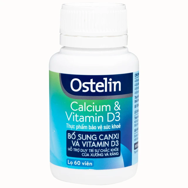 Ostelin Calcium & Vitamin D3 Sanofi Bổ Sung Canxi Và Vitamin D3 (60 Viên).webp