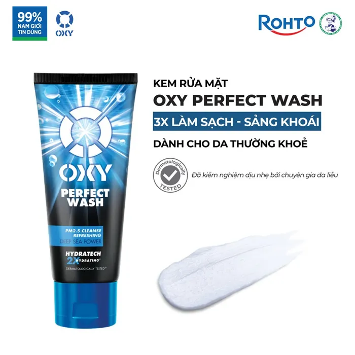 Sữa rửa mặt cho nam Oxy sạch sâu mát lạnh dạng kem Oxy Perfect Wash 100g.webp