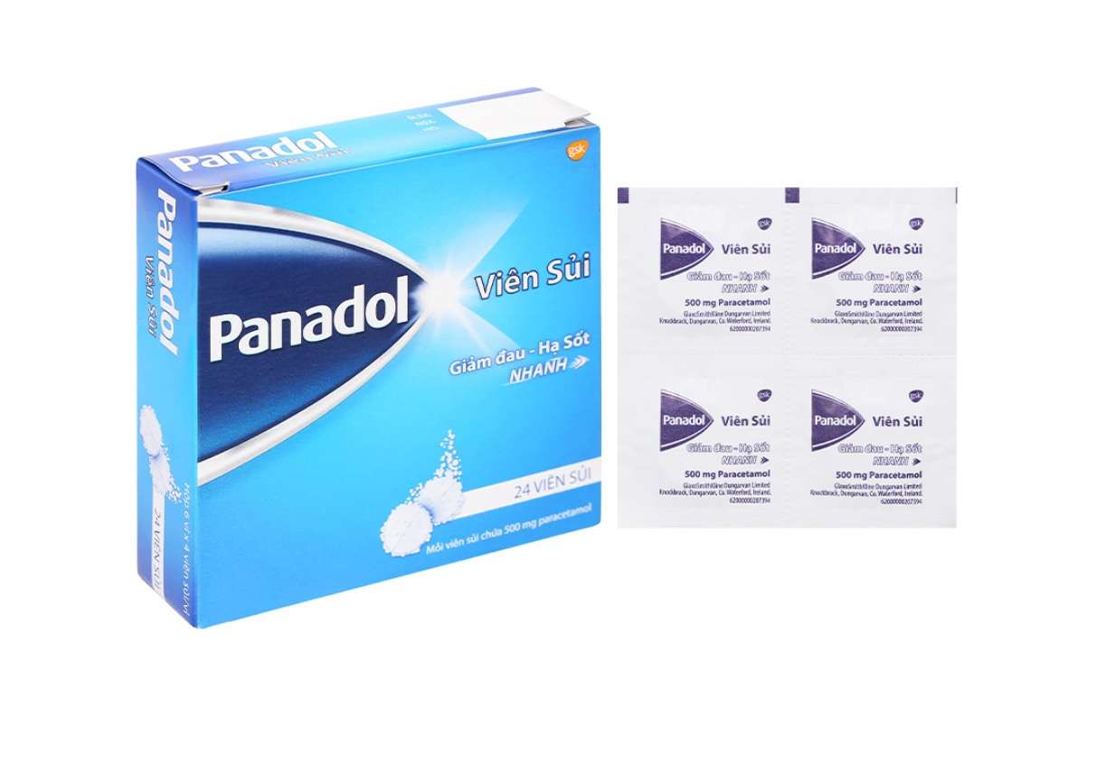 Thuốc giảm đau, hạ sốt viên sủi Panadol (Hộp 24 viên).webp