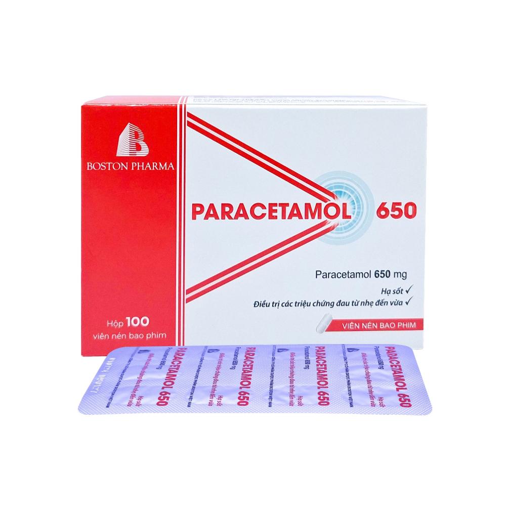 PARACETAMOL 650 Boston (10 vỉ x 10 viên).jpg